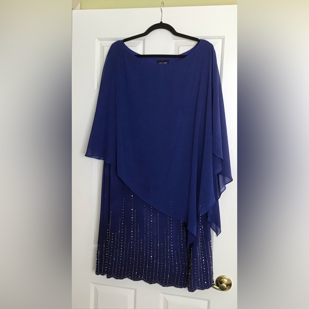 Gorgeous Blue XSCAPE Size 18W Cocktail/Formal Dress